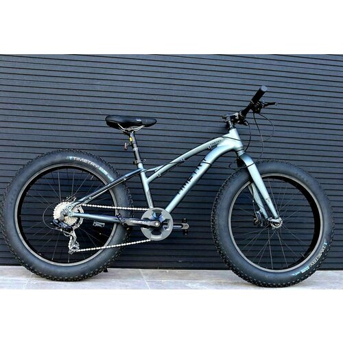 Велосипед Фэтбайк Richiesto TT120 8 Гидравлические тормоза Алюминиевая рама Взрослый Для активного отдыха Спортивный Подростковый серый 3149000₽