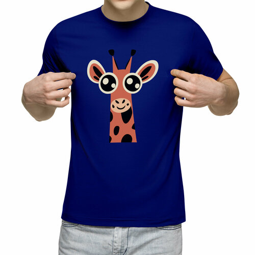 Футболка Us Basic, размер XL, синий мужская футболка кибер жираф m белый