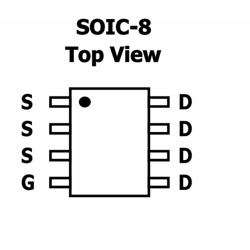 Микросхема AO4433 N-Channel MOSFET 30V 11A SO8 SOIC8 тестовый зажим soic8 sop8 ch341a 24 25 серия eeprom flash bios usb адаптер 1 8 в адаптер soic8 модуль программатора адаптера soic8