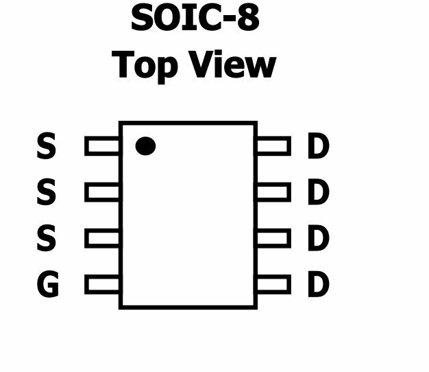 Микросхема AO4433 N-Channel MOSFET 30V 11A SO8 SOIC8