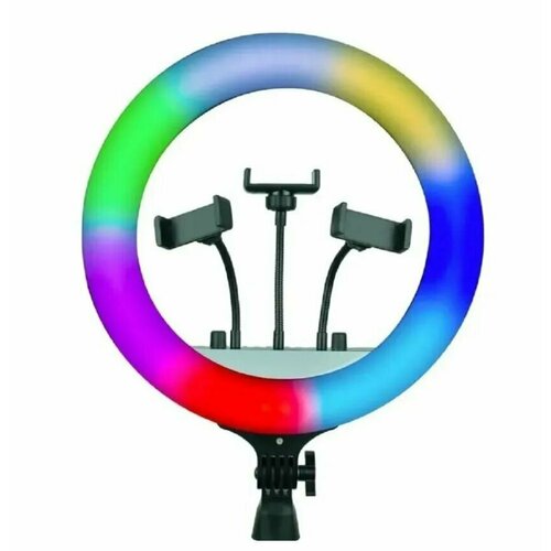Кольцевая светодиодная лампа LED Soft Ring Light RL-18 45см с тремя держателями 750000₽