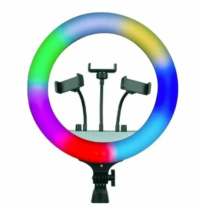 Кольцевая лампа LED Soft Ring Light RL-18 45 см с тремя держателями