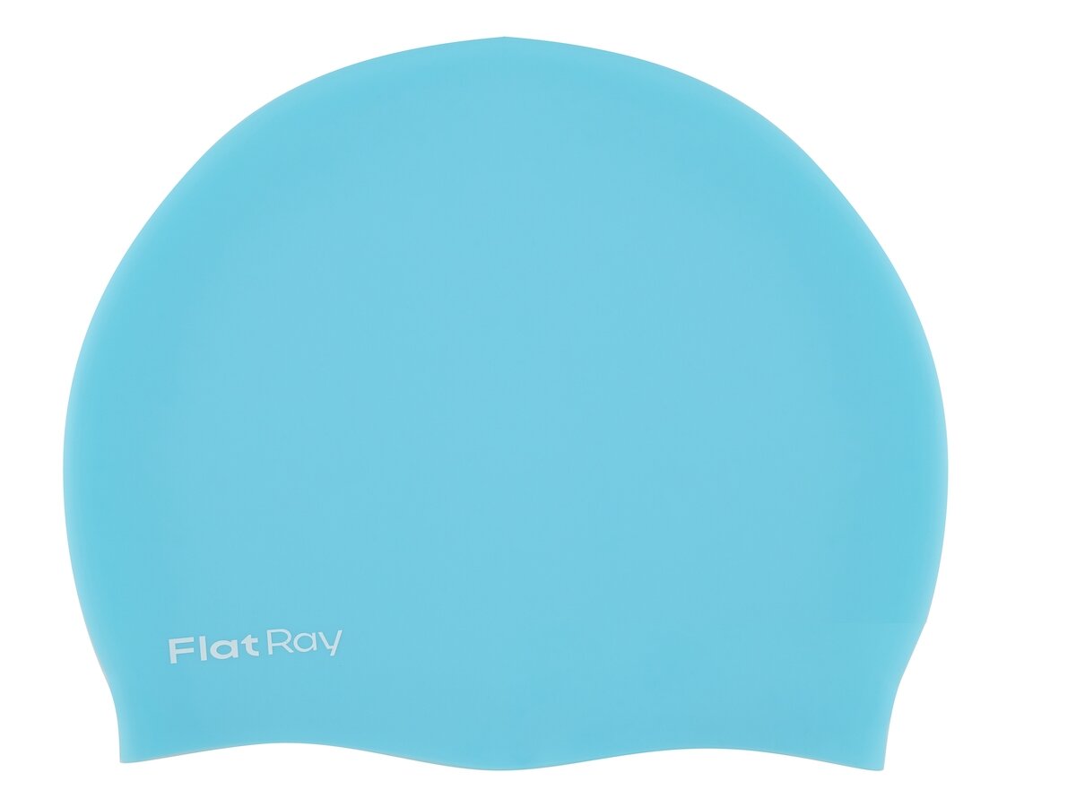 Шапочка для павания силиконовая Flat Ray Silicone Swim Cap (голубой)