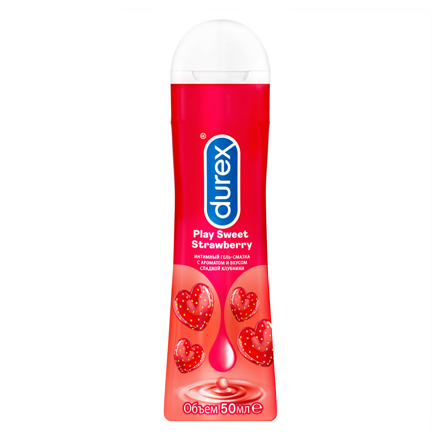 Гель-смазка Durex Play Sweet Strawberry c ароматом и вкусом сладкой клубники, 50 мл