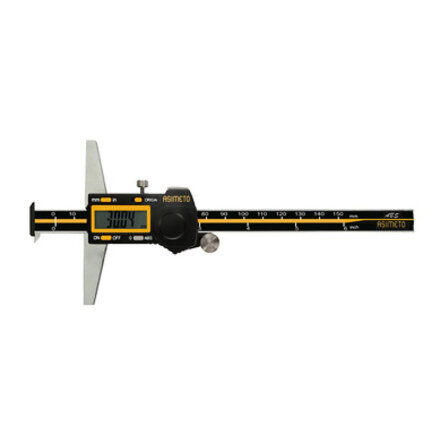 ASIMETO 323-06-7 Штангенглубиномер цифровой ABS с двойным крюком 0,01 мм, 0 — 150 мм