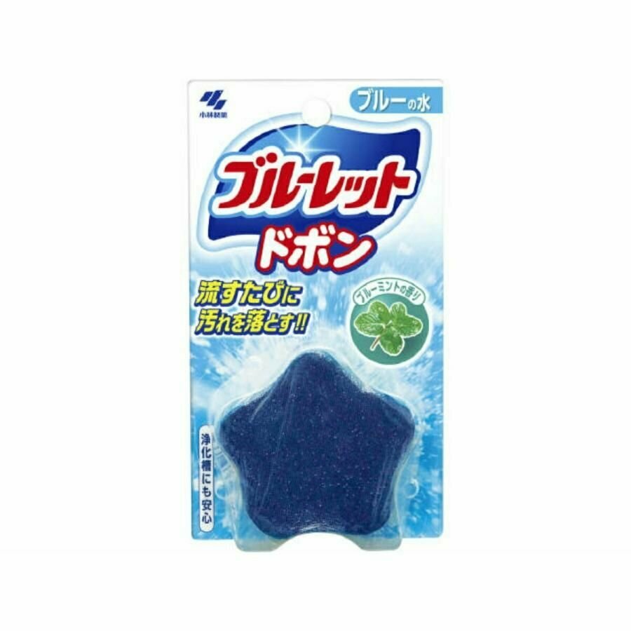 "Kobayashi" Очищающая таблетка для бачка с ароматом мяты (окрашивает воду в голубой цвет) 60гр