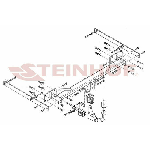 Фаркоп для Mercedes E-Class 2009-2016 г. в. Steinhof (Арт. M-118)