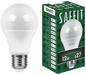 SAFFIT Лампа светодиодная SAFFIT SBA6012, A60, E27, 12 Вт, 230 В, 4000 К, 1100 Лм, 220°, 113х60 мм