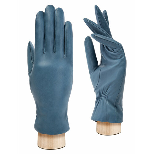 фото Перчатки eleganzza зимние, натуральная кожа, подкладка, размер 7.5, синий