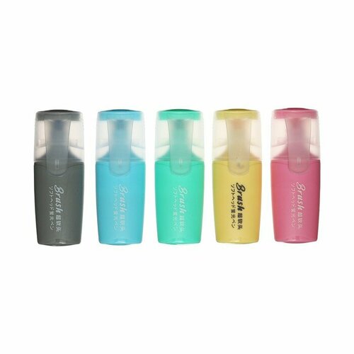 Набор маркеров-текстовыделителей 5 штук 5 цветов мини плоские скошенные 678₽