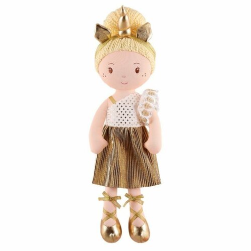Мягкая игрушка Maxitoys, Кукла Балерина Сэнди в Золотом Платье, 38 см, в п 38x12x9 см