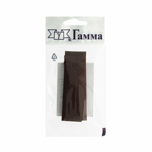 Лента-липучка Gamma 25 мм, 5х0,25 м, цвет №107 коричневый