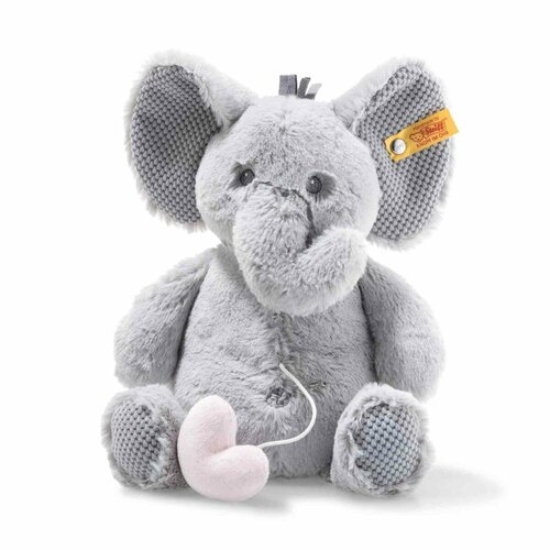 фото Мягкая игрушка steiff soft cuddly friends ellie elephant music box (штайф мягкие приятные друзья слоник элли с музыкальной шкатулкой 26 см)