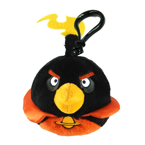 Мягкая игрушка-брелок 'Черная космическая злая птичка' (Angry Birds Space - Black Bird), 8 cм, 92677-BK мягкая игрушка рэд angry birds 20 см