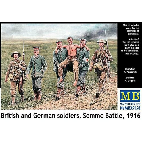Фигуры британских и немецких солдат, Битва на Сомме, 1916. Масштаб 1:35 фигуры британских и немецких солдат битва на сомме 1916 масштаб 1 35