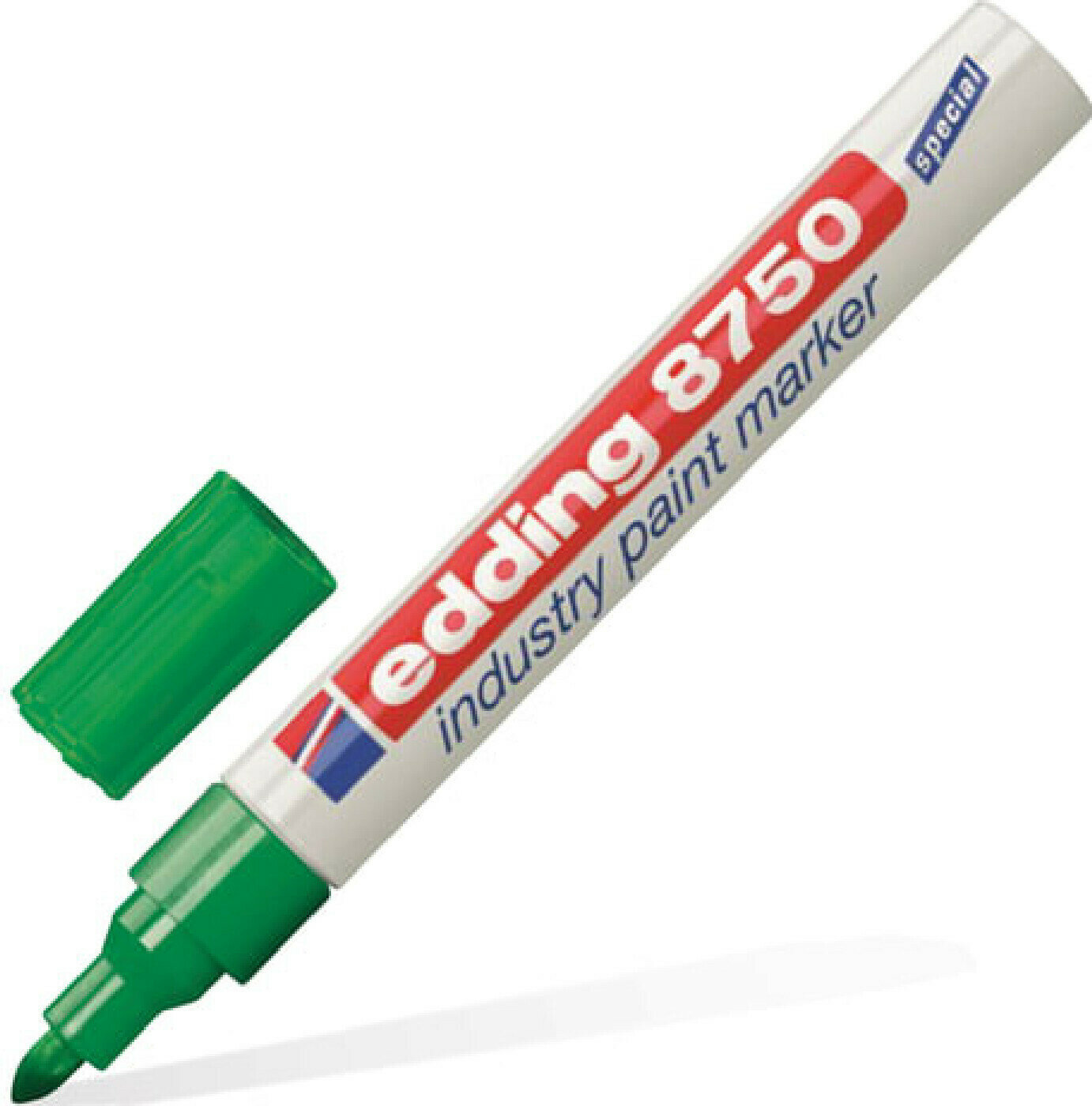 Маркер-краска Маркер-краска лаковый (paint marker) EDDING 8750, зеленый, 2-4 мм, круглый наконечник, алюминиевый корпус, Е-8750/4