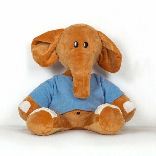 Мягкая игрушка Слон в голубой майке 60 см футболка слон слонёнок размер 4 года черный
