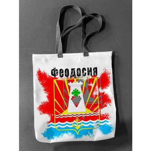 фото Сумка шоппер , белый филя флаги