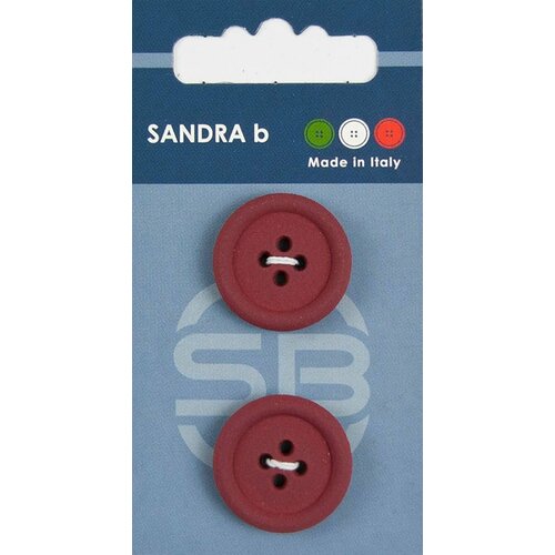Пуговицы Sandra b, пластиковые, бордовые, 1 упаковка