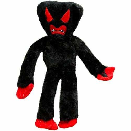 Мягкая игрушка Kids Choice Huggy Wuggy с красными глазами черная 40см