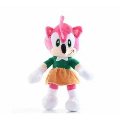Мягкая плюшевая игрушка Ежиха Эми из мультфильма/видеоигры Sonic Knuckles (Соник) розовая 28-30 см