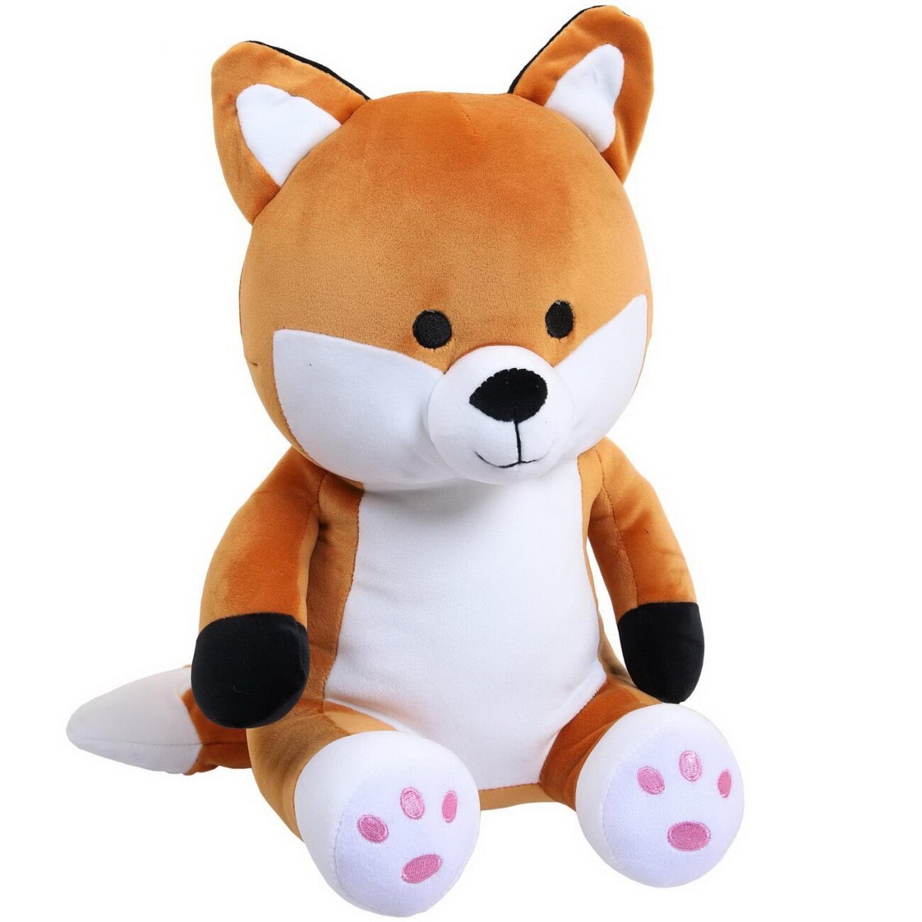 Игрушка мягкая ABtoys лиса рыжая 35 см - фото №1