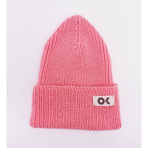 фото Шапка бини ok, размер onesize, розовый