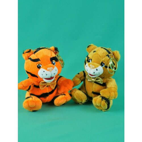 мягкая игрушка тигр конфетница 40 см тигр тигренок символ 2022 года новый год Мягкая игрушка Тигр брелок 13см 2 шт. (Тигр Тигренок символ 2022 года. Новый год)