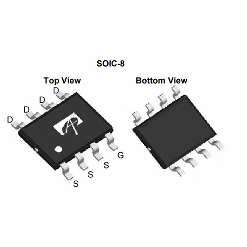 Микросхема AO4447A P-Channel MOSFET 30V 15A SO-8