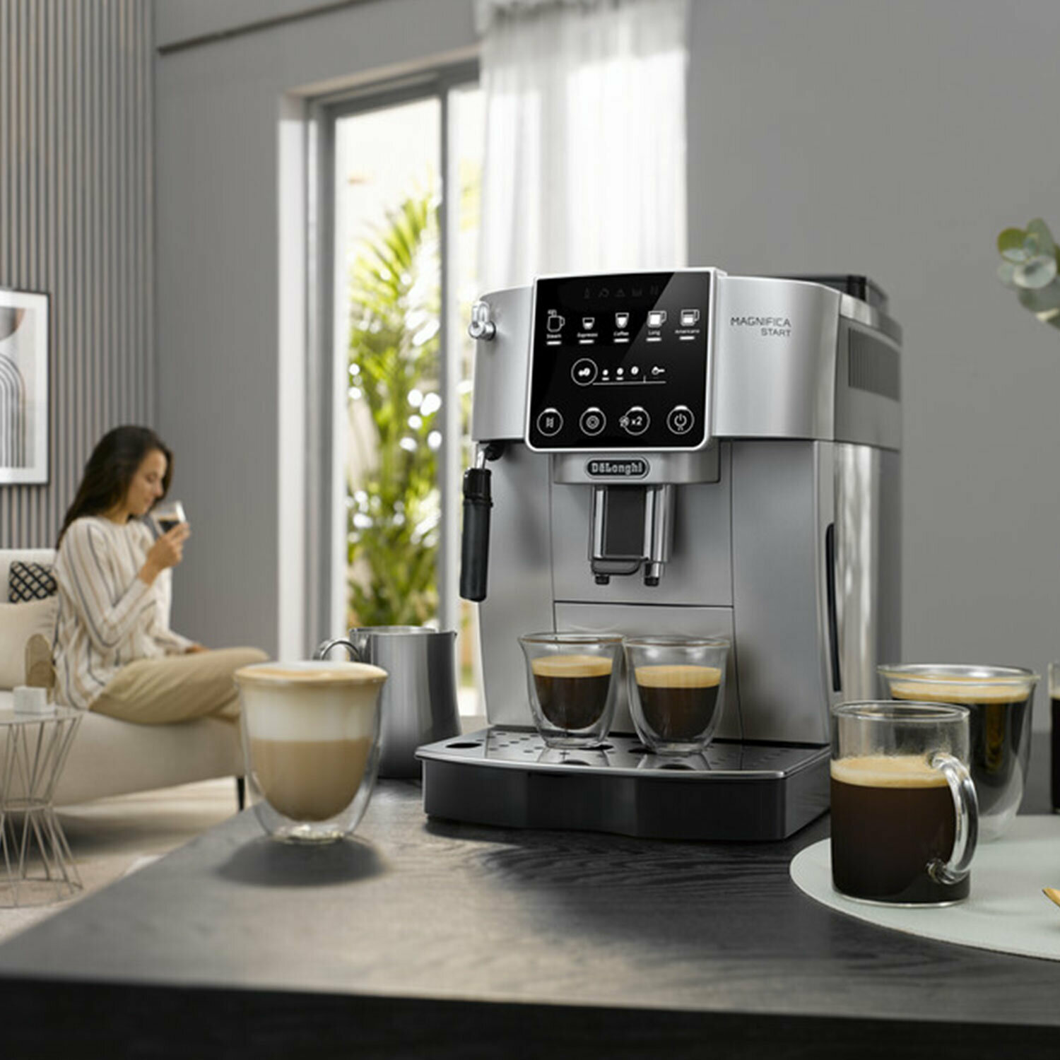 Кофемашина DeLonghi Magnifica Start ECAM220.30. SB, для эспрессо и капучино, автоматическая очистка