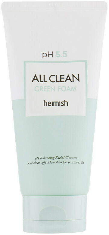 Heimish~Слабокислотный гель для умывания~All Clean Green Foam