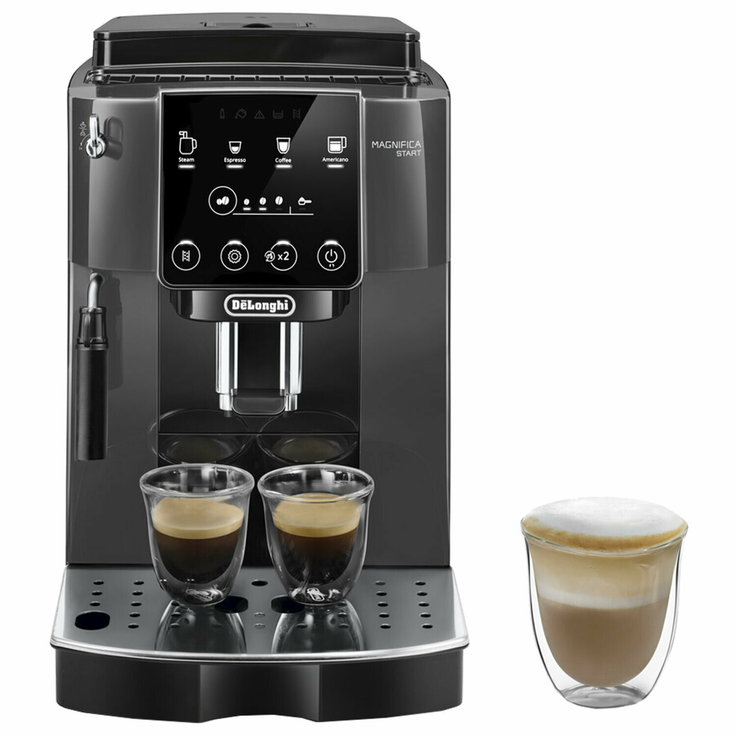 Кофемашина DELONGHI Magnifica Start ECAM220.22. GB, 1450 Вт, объем 1,8 л, ручной капучинатор, черная