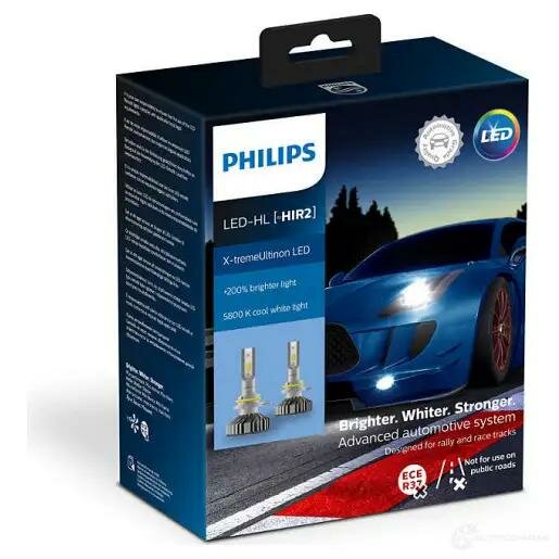 Лампа автомобильная светодиодная PHILIPS HIR2 11012 XU X2 PHILIPS-11012XUX2
