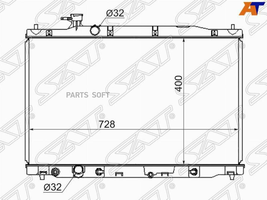 Радиатор Honda CR-V 06-12 SAT HD0004-07 | цена за 1 шт