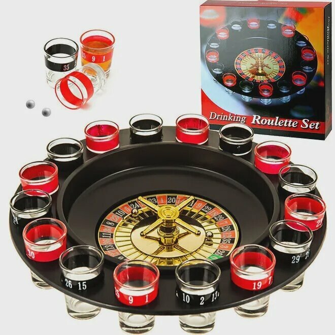 Игра настольная "Drinking Roulette Set" рулетка с рюмками