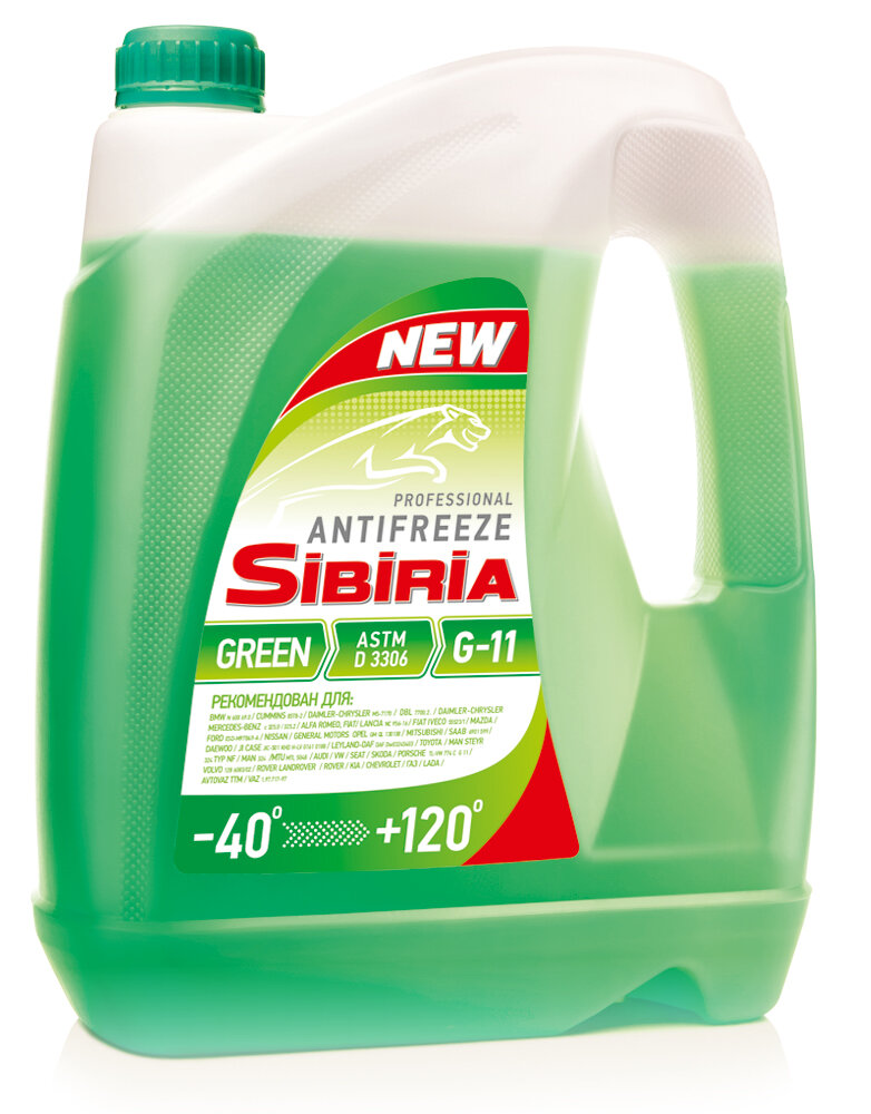 Антифриз Sibiria зеленый G11 (-40) 10 кг SINTEC 800090 | цена за 1 шт
