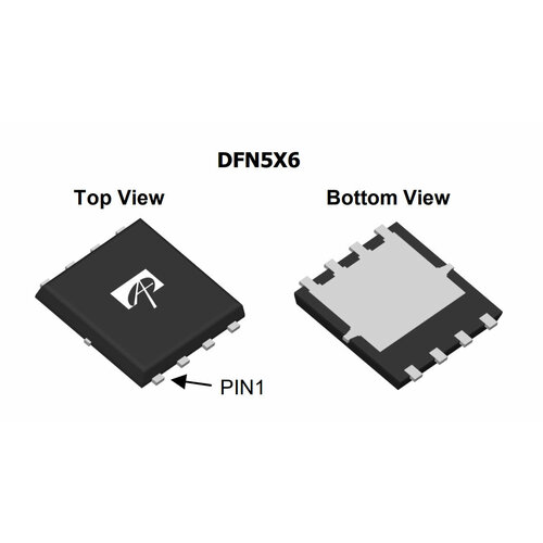 микросхема aon6716 n channel mosfet 30v 85a dfn5x6 Микросхема AON6403 P-Channel MOSFET 30V 85A DFN5x6