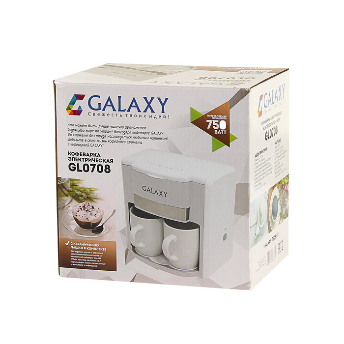 Кофеварка Galaxy GL 0708, капельная, 750 Вт, 0.3 л, белая - фотография № 7