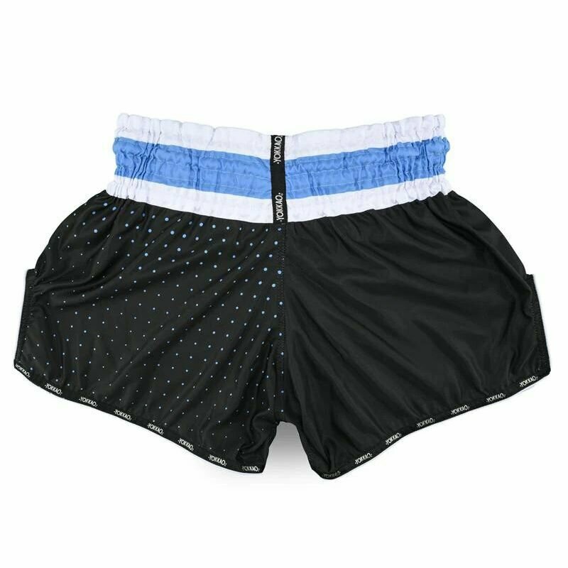 Трусы боксерские Yokkao Базовая коллекция, размер M, черный/голубой — фото 1