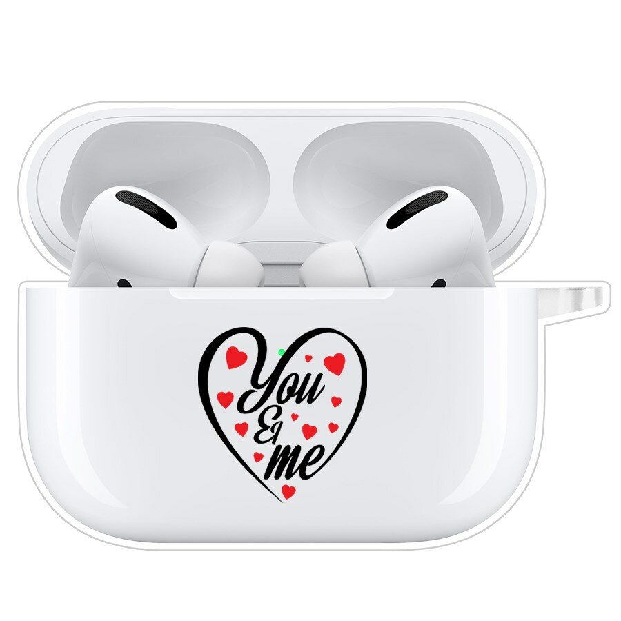Чехол Krutoff Clear Case для AirPods Pro 2 Ты и Я