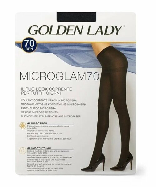 Колготки  Golden Lady Micro Glam, 70 den, черный