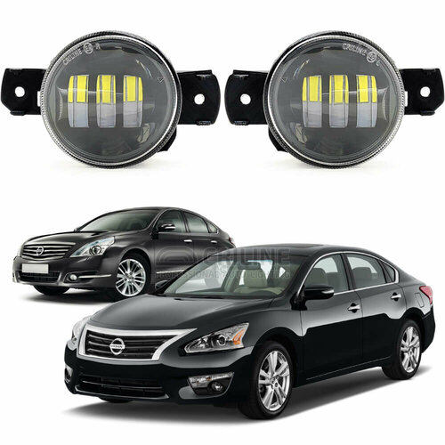 Противотуманные фары ПТФ светодиодные 30W 3 линзы для Nissan X-Trail I III Teana J31 J32 L33 Qashqai I Almera N16 комплект 2 шт 1999₽