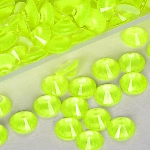 Неоновые стразы клеевые/холодной фиксации размер ss 12 (3.0-3.2 mm), упаковка 720 шт, цвет Yellow Neon (жёлтый неоновый)