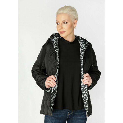 фото  куртка bianka modeno демисезонная, размер 42, черный
