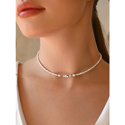 Чокер ANSHEL, бисер, жемчуг культивированный, длина 32 см, белый