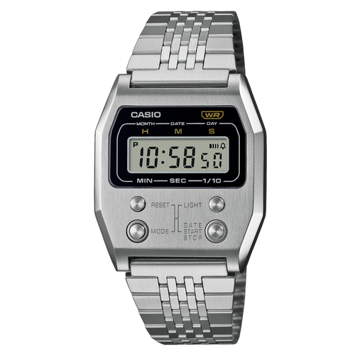 фото Наручные часы casio vintage, серебряный, серый