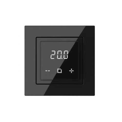 Сенсорный электронный терморегулятор для теплого пола Russian Heat 6000D Черный.