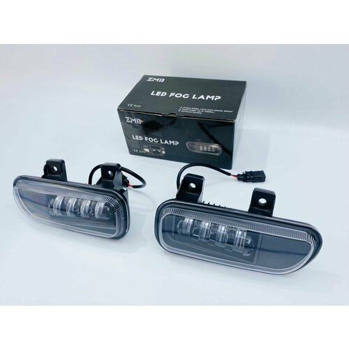 Светодиодные противотуманные линзованные фары на Mercedes Axor MP2, КАМАЗ-5490, 70Вт, 24В, 5500K комплект, 2шт
