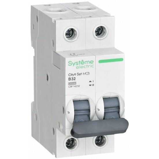 Автоматический выключатель Systeme Electric (schneider Electric) 2п B 32А 4.5кА City9 Set, 230В, C9F14232