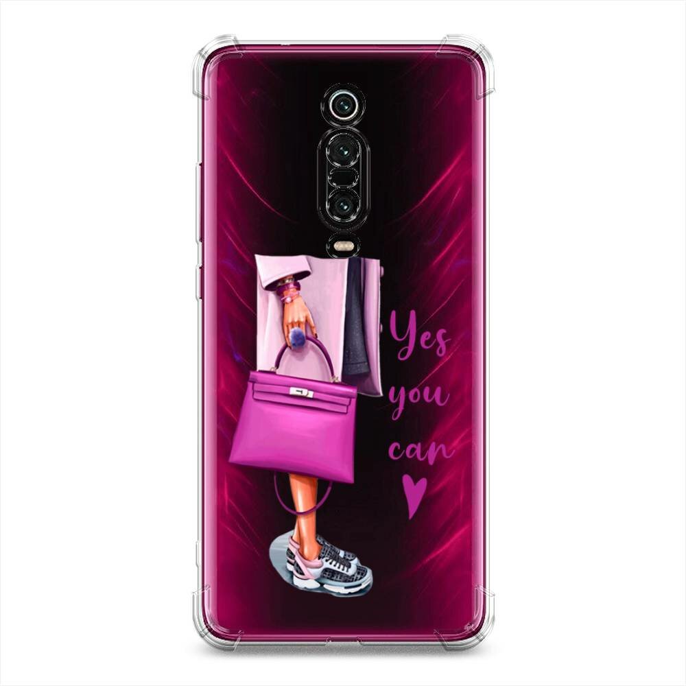 Противоударный силиконовый чехол "Yes you can" на Xiaomi Mi 9T Pro / Сяоми Ми 9Т Про